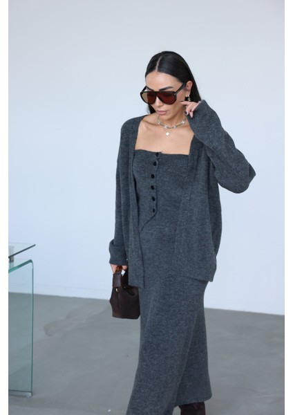 Triko Hırka Büstiyer Etek 3'lü Takım fiyatları