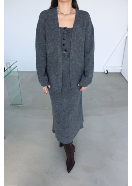 Triko Hırka Büstiyer Etek 3'lü Takım modelleri