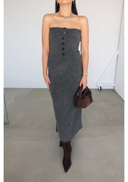 Triko Hırka Büstiyer Etek 3'lü Takım indirimleri