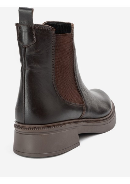 Orlıss Kahverengi Cilt Lastikli Hakiki Deri Kadın Chelsea Bot indirimleri