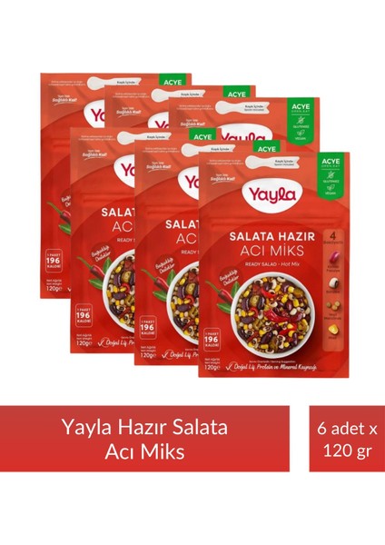 Salata Hazır Acı Miks 120 gr x 6 Adet