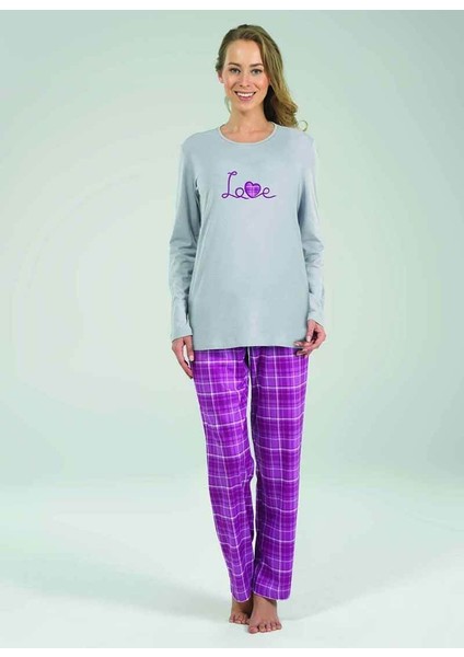 Kadın Pijama Takımı 6120 - Gri