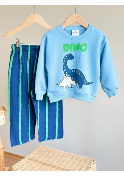 Barbosa Sweatshırt Coton Pantolon Eşortman Şık Dino 2 Li Pamuklu Şardonsuz Takım Erkek fiyatları