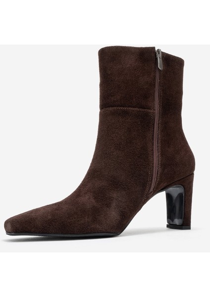 Elıas Kahverengi Süet Hakiki Deri Kadın Blok Topuklu Bot fırsatları