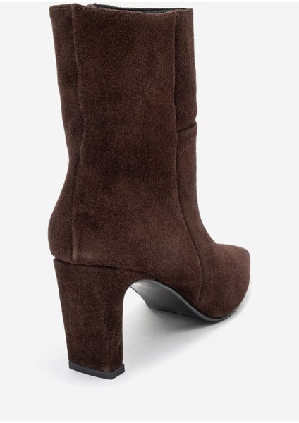 Elıas Kahverengi Süet Hakiki Deri Kadın Blok Topuklu Bot indirimleri
