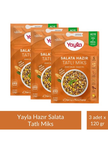 Salata Hazır Tatlı Miks 120 gr x 3 Adet