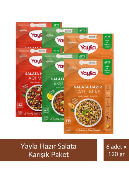 Salata Miks Karışık Paket 1 - 120 gr x 6 Adet