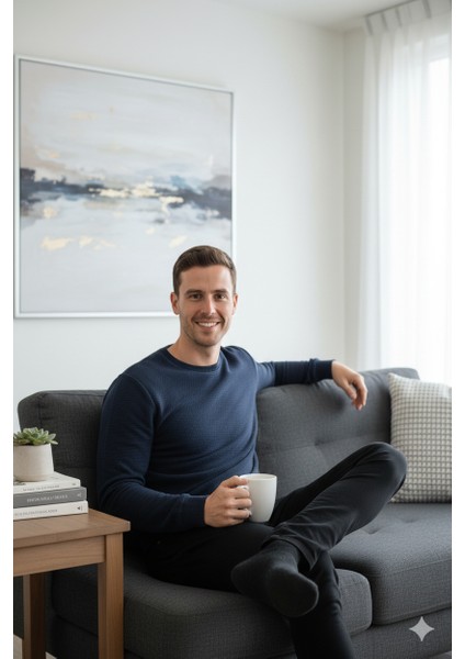 Erkek Mevsimlik Doğal Pamuklu Şık Sweatshirt Bisiklet Yaka Panolu Uzun Kollu Rahat Kesim Tam Kalıp modelleri