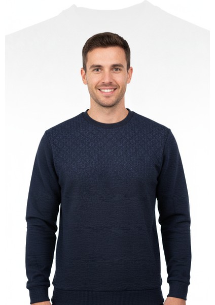 Erkek Mevsimlik Doğal Pamuklu Şık Sweatshirt Bisiklet Yaka Panolu Uzun Kollu Rahat Kesim Tam Kalıp indirimleri