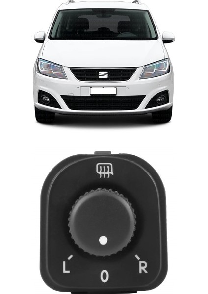 Seat Alhambra 2011-2015 Uyumlu Dış Dikiz Ayna Ayar Kumanda Düğmesi 1K0959565H