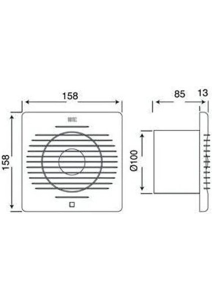 100 Lük 10CM Banyo-Wc ve Mutfak Aspiratörü Havalandırma Fanı 12W 15,8 cm fiyatları