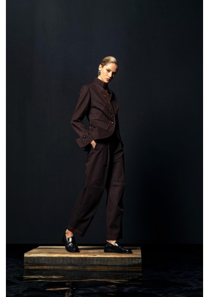 Dikiş Detaylı Kısa Paça Pantolon 26W20826