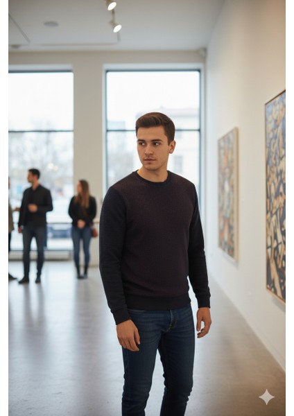 Erkek Mevsimlik Doğal Pamuklu Şık Sweatshirt Bisiklet Yaka Panolu Uzun Kollu Rahat Kesim Tam Kalıp modelleri