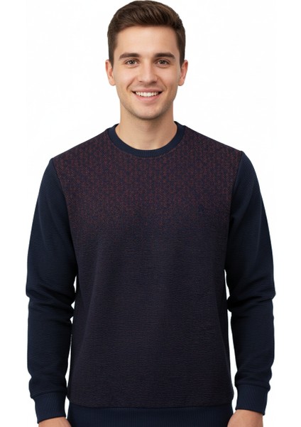 Erkek Mevsimlik Doğal Pamuklu Şık Sweatshirt Bisiklet Yaka Panolu Uzun Kollu Rahat Kesim Tam Kalıp fırsatları