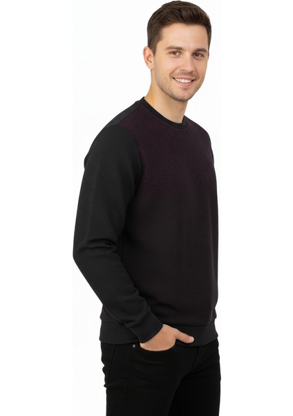 Erkek Mevsimlik Doğal Pamuklu Şık Sweatshirt Bisiklet Yaka Panolu Uzun Kollu Rahat Kesim Tam Kalıp modelleri