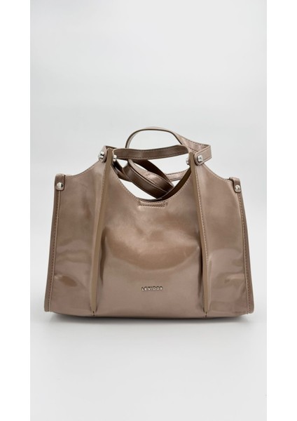 Haki Çift Gözlü Büyük Omuz Çantası Orijinal Levid'or Premium