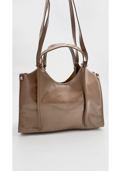 Haki Çift Gözlü Büyük Omuz Çantası Orijinal Levid'or Premium