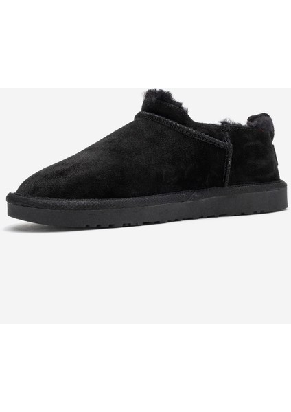 Novelle Siyah Süet Hakiki Deri Kürklü Kadın Bilekte Bot fırsatları