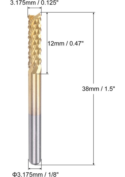 10 Adet Titanyum Ceket Karbür Uç Fabrikası Gravür Freze Kesici Cnc Yönlendirici Bitleri Pcb Makinesi Için 1/8 Inç Sap 3 175MM (Yurt Dışından) fırsatları