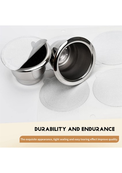 100 Adet Yapışkanlı Alüminyum Folyo Kapaklar, Mühürler, Çıkartmalar, Tek Kullanımlık Boş Nespresso Kahve Kapsüllerini Doldurmak Için Yeniden Kullanılabilir Kapak 37 mm (Yurt Dışından) indirimleri