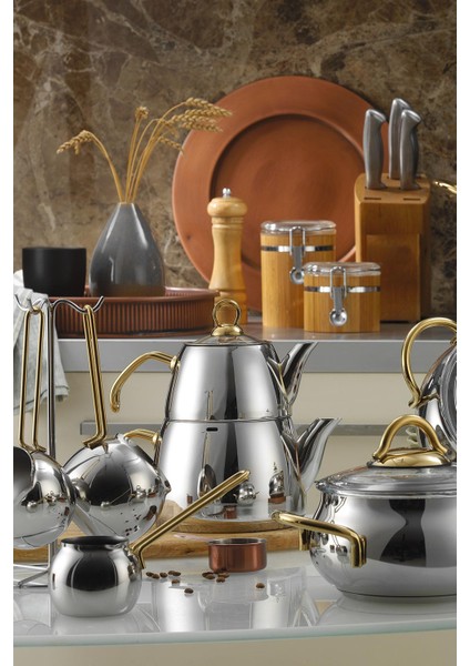 18 Parça Çeyiz Seti Gold Kulplu