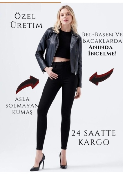 Skinny Fit Likralıyüksek Beldar Paça Pantolon