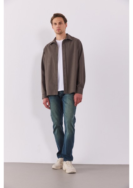 Daniel Green Overdye Straight Fit Jean Pantolon-Green Overdye