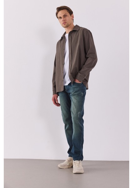 Daniel Green Overdye Straight Fit Jean Pantolon-Green Overdye fırsatları