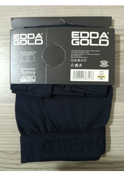 Gold Penye Kumaş Likralı Erkek Boxer - Lacivert - Small - Tekli fiyatları