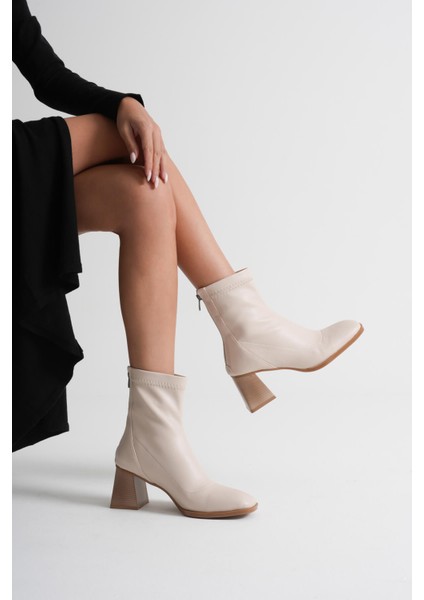 Arvena Bej Kalın Topuklu Streç Bot fırsatları