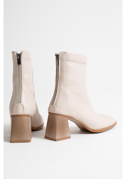 Arvena Bej Kalın Topuklu Streç Bot indirimleri