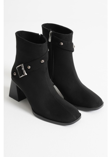Vera Kadın Siyah Süet Topuklu Bot modelleri