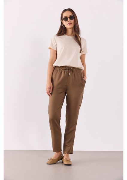 Alian Beli Lastikli Beach Pantolon(Tencel)(Tm)-Kakao fiyatları