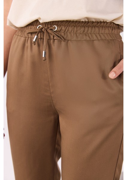 Alian Beli Lastikli Beach Pantolon(Tencel)(Tm)-Kakao fırsatları
