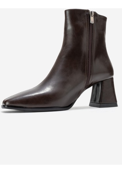 Arven Kahverengi Cilt Kadın Kalın Topuklu Bot fırsatları