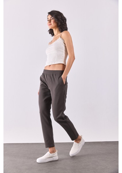 Alian Beli Lastikli Smart Pantolon-Antrasit fırsatları