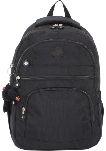 Maymuncuklu Okul Çantası Geniş Iç Hacim Yandan Cepli Çok Bölmeli Ortopedik