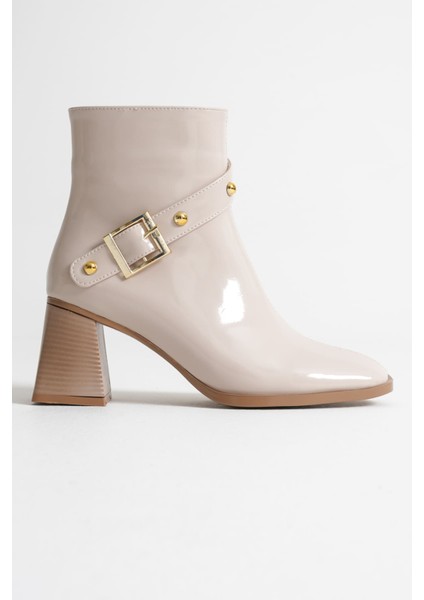 Vera Kadın Bej Rugan Topuklu Bot