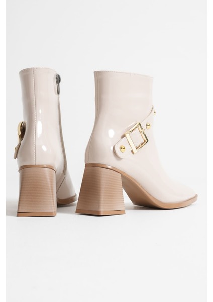 Vera Kadın Bej Rugan Topuklu Bot indirimleri