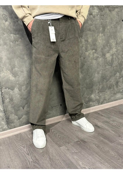 Atlanta Street Fitilli Kadife Jean Pantolon. Baggy Fit. Rahat Kesim Erkek Pantolon