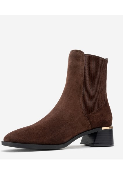 Neiva Kahverengi Süet Hakiki Deri Kadın Chelsea Bot fırsatları
