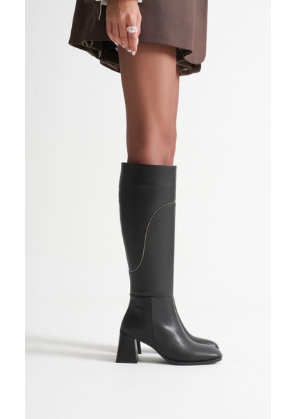 Elora Kadın Siyah Topuklu Kışlık Çizme fiyatları