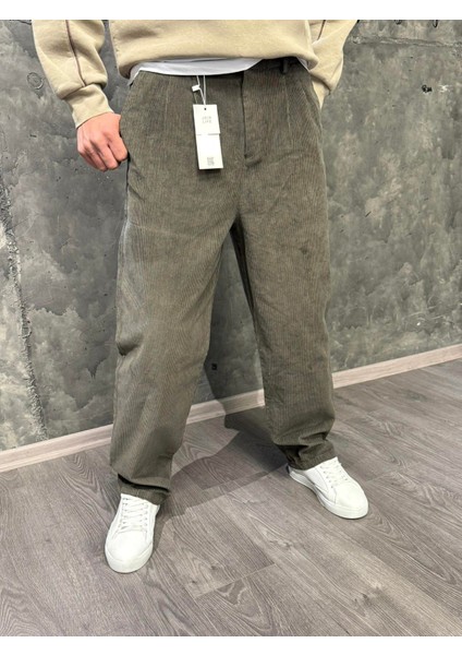 Atlanta Street Fitilli Kadife Jean Pantolon. Baggy Fit. Rahat Kesim Erkek Pantolon fırsatları