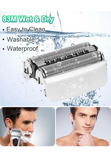 Braun Series 8 S8 Yedek Başlıklı Elektrikli Tıraş Bıçakları Model 8370CC, 8340S, 8350S, 8467 Için 2'li Paket 83M Yedek Başlık (Yurt Dışından) fiyatları