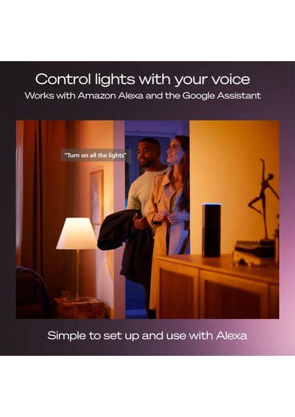 Huewca 9W E27 Renkli Akıllı Ampul 2'li Pro Başlangıç Seti (Bridge Pro V3 Dahildir)