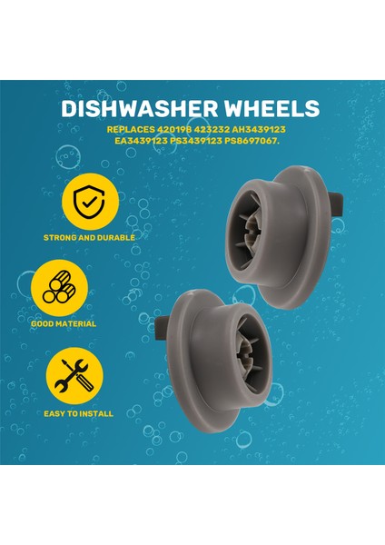 Bosch Neff ve Siemens 165314 Bulaşık Makinesi Yedek Parçaları Alt Silindirleri ile Uyumlu Bulaşık Makinesi Alt Sepet Tekerlekleri (Yurt Dışından) fırsatları