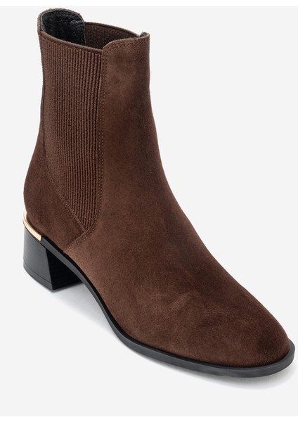 Neiva Kahverengi Süet Hakiki Deri Kadın Chelsea Bot modelleri