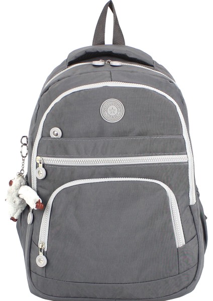 Maymuncuklu Okul Çantası Geniş Iç Hacim Yandan Cepli Çok Bölmeli Ortopedik