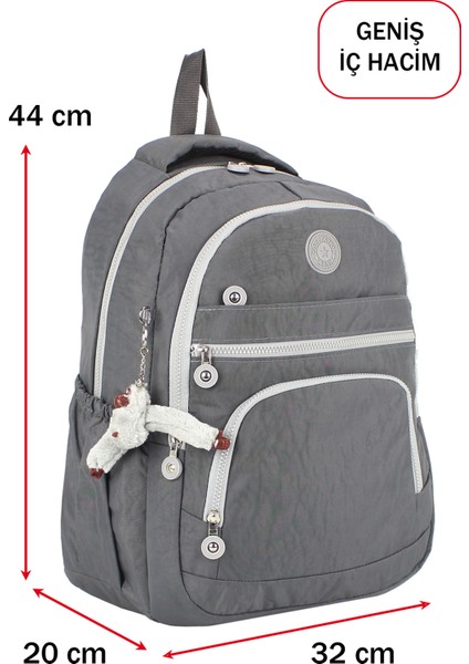 Maymuncuklu Okul Çantası Geniş Iç Hacim Yandan Cepli Çok Bölmeli Ortopedik fiyatları