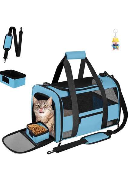 Evcil Hayvan Kedi Kafesi Geri Çekilebilir Kedi ve Köpek Taşıma Çantası Taşınabilir Nefes Alabilir Büyük Alan Kedi Evcil Hayvan (Yurt Dışından)